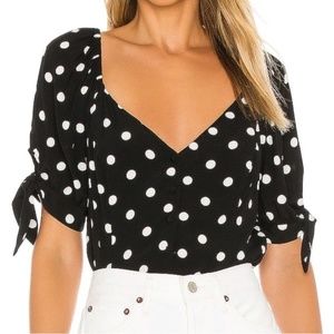 Polka Dots Print Blouse